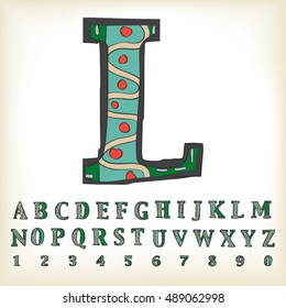 alphabet set design, vector illustration