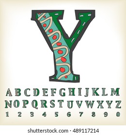alphabet set design, vector illustration