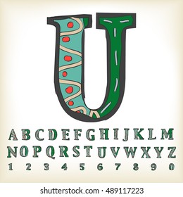 alphabet set design, vector illustration