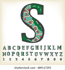 alphabet set design, vector illustration