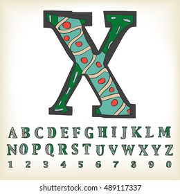 alphabet set design, vector illustration
