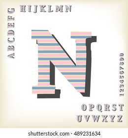 alphabet set design, vector illustration