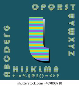 alphabet set design, vector illustration

