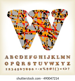 alphabet set design, vector illustration