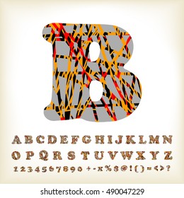 alphabet set design, vector illustration