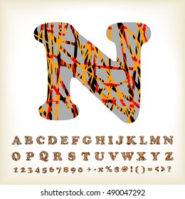 alphabet set design, vector illustration