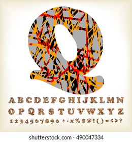 alphabet set design, vector illustration