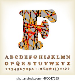alphabet set design, vector illustration