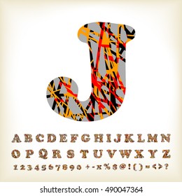 alphabet set design, vector illustration