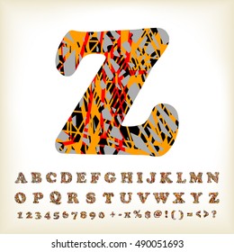 alphabet set design, vector illustration

