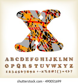 alphabet set design, vector illustration

