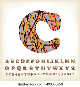 alphabet set design, vector illustration

