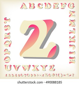 alphabet set design, vector illustration

