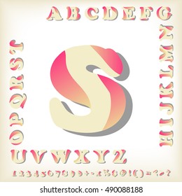 alphabet set design, vector illustration

