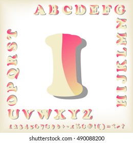 alphabet set design, vector illustration

