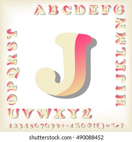 alphabet set design, vector illustration

