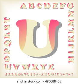 alphabet set design, vector illustration

