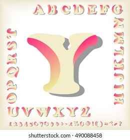 alphabet set design, vector illustration

