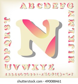 alphabet set design, vector illustration

