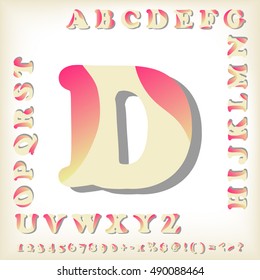 alphabet set design, vector illustration

