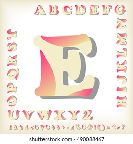 alphabet set design, vector illustration

