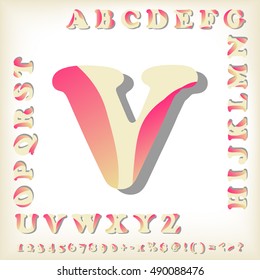 alphabet set design, vector illustration

