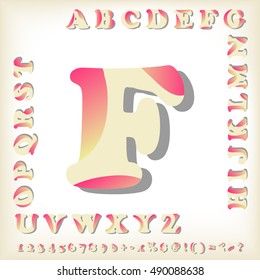 alphabet set design, vector illustration

