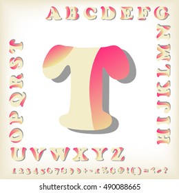 alphabet set design, vector illustration

