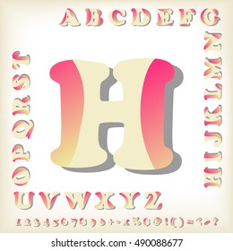 alphabet set design, vector illustration

