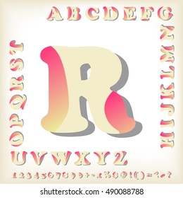 alphabet set design, vector illustration

