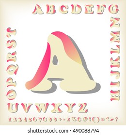 alphabet set design, vector illustration

