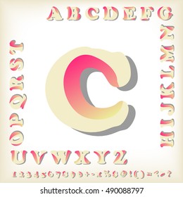 alphabet set design, vector illustration

