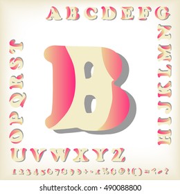 alphabet set design, vector illustration

