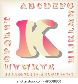 alphabet set design, vector illustration

