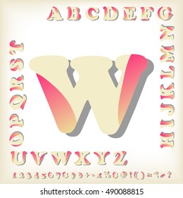 alphabet set design, vector illustration

