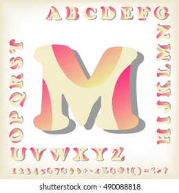 alphabet set design, vector illustration

