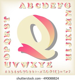 alphabet set design, vector illustration

