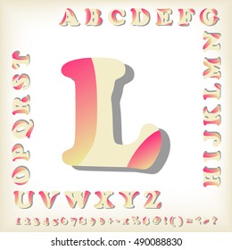 alphabet set design, vector illustration

