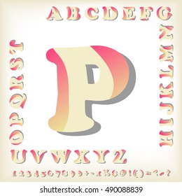 alphabet set design, vector illustration

