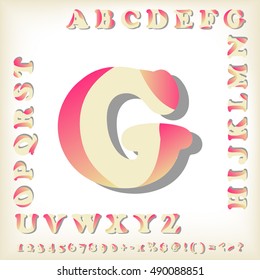 alphabet set design, vector illustration

