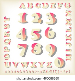 alphabet set design, vector illustration

