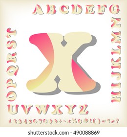 alphabet set design, vector illustration

