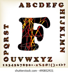 alphabet set design, vector illustration