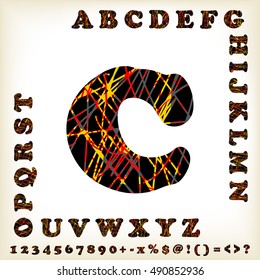 alphabet set design, vector illustration