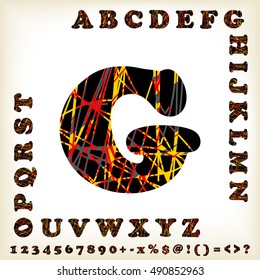 alphabet set design, vector illustration