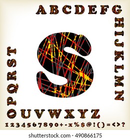 alphabet set design, vector illustration