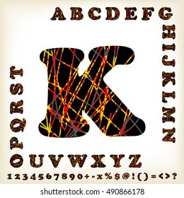 alphabet set design, vector illustration