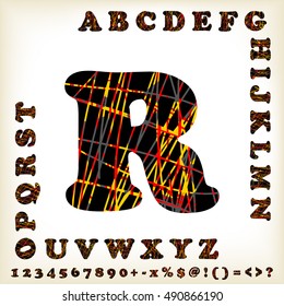 alphabet set design, vector illustration
