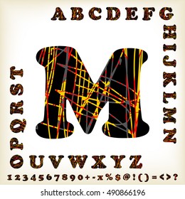 alphabet set design, vector illustration