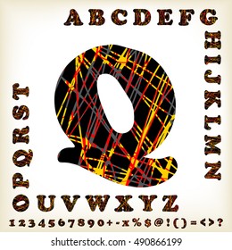 alphabet set design, vector illustration